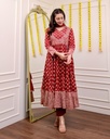 Sanganeri Print Anarkali Kurta Set